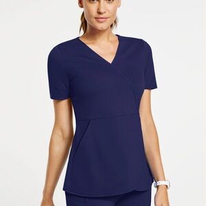 JAANUU WOMEN'S MOCK-WRAP SCRUB TOP NWT Size M